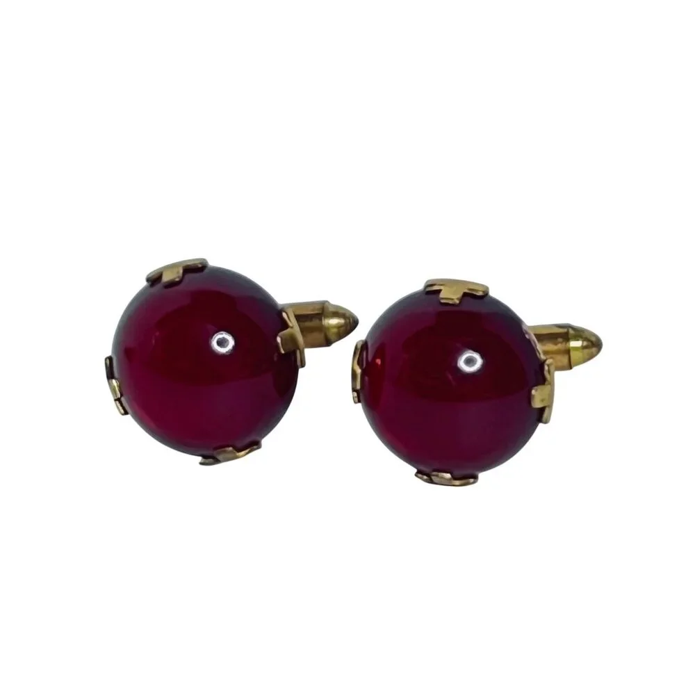 Vintage Lot Of 3 Unbranded Gold Tone Cufflinks (1307)